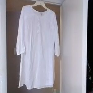 Sheer White Cotton Coverup